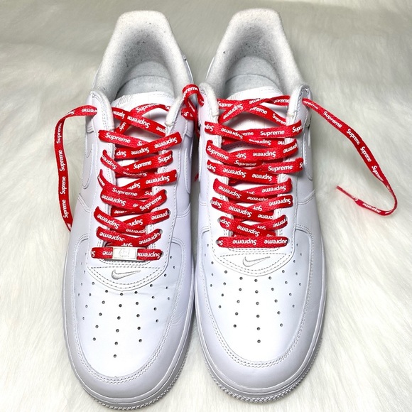 Supreme Nike Air Force 1 Sneakers Low Mini Box Logo White - Picture 2 of 10